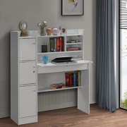 DeckUp Plank Versa Engineered Wood Study Table and Office Desk (White)