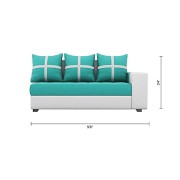 L Shape 8 Seater Fabric Sofa Set