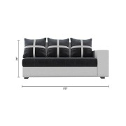  L Shape 8 Seater Fabric Sofa Set
