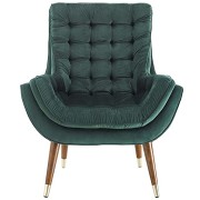 FINE WOOD ART Wing Back Chair for Living Room | Wing Chair for Living Room/High Back Arm Chair/Ideal for Home Colour(Peakock)