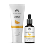 The Man Company Ultimate Vitamin C Face Care Kit with Face Wash & Face Serum | Boost Collagen | Glowing & Brightening Skin | Soft & Supple (2 Items in the set)