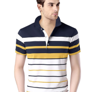EYEBOGLER Men's Striped Regular fit T-Shirt (T285HS_White Darknavy Indigo Royal S) EYEBOGLERMenRegularT-Shirt