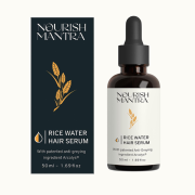 Nourish Mantra Anti-Greying Rice Water Serum with Rice Water, Arcolys & Fenugreek Extract/Shows Effective Results Against Grey Hair & Hair Aging Signs/For Men & Women/All Hair Types(50ml)