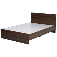 Nilkamal Arthur Engineered Wood Double Bed Without Storage (Color - Walnut, Delivery Condition - Knock Down)