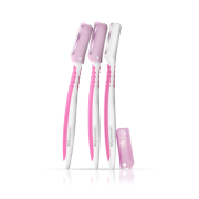 LetsShave Evior Reusable Face & Eyebrow Razor For Women | For Insant & Painless Hair Removal | For Face, Eyebrow, Chin, Vellus hair, Upper Lips | Derma-Planing Tool for Sensitive Skin - Pack of 3