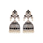 voylla-brass-silver-oxidised-plating-rangabati-pink-embellishments-jhumka-earrings-with-pearl-beads-for-women-and-girls