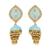 Yellow Chimes Earrings for Women & Girls | Traditional Multicolor Meenakari Earring | Gold Plated Jhumkas | Floral Dangler Earrings | Accessories Jewellery | Birthday & Anniversary Gift