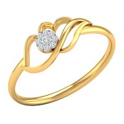 KISNA Real Diamond Jewellery Gold Diamond Ring for Woman.