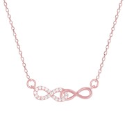 GIVA 925 Sterling Silver Rosegold Double Infinity Love Necklace| Pendant to Gift Women & Girls | With Certificate of Authenticity and 925 Stamp | 6 Month Warranty*
