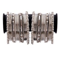 zeneme-jewellery-traditional-silver-plated-oxidized-bracelet-bangles-set-for-girls-and-women