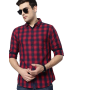 Dennis Lingo Men's Checkered Slim fit Casual Shirt