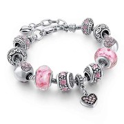 YouBella Jewellery Silver Plated Stylish Latest Crystal Bracelet Bangle Jewellery For Girls and Women
