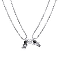 unique-collection-2-pcs-stainless-steel-couples-necklaces-star-gazing-spaceman-with-magnetic-heart-matching-couple-necklaces