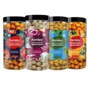 Farmley Roasted & Flavored Makhana- Minty Pudina, Peri Peri, Tangy Tomato, Cream & Onion (Pack of 4, 90 g Each)