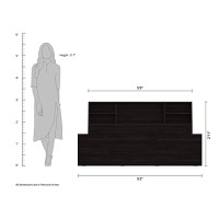 Amazon Brand - Solimo Mars Queen Engineered Wood Regular Bed With Storage (Wenge Finish, Brown)