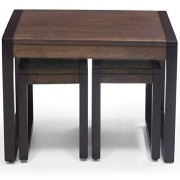 Wood Coffee Table With 2 Stool