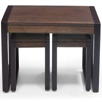 Wood Coffee Table With 2 Stool