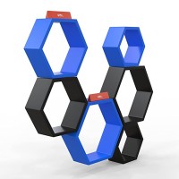 Hexagonal Wooden Wall Shelves 