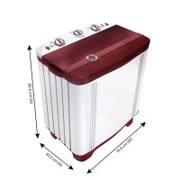 White Westinghouse 6.5 kg Semi Automatic Top loading washing machine ( CSW6500, Maroon )