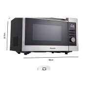 Panasonic 30L Convection Microwave Oven (NN-CT69MSFDG, Silver, FIR Heat Technology, 360 Heat Wrap, Magic Grill, For Baking & Healthy Cooking)
