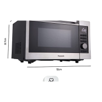 Panasonic 30L Convection Microwave Oven (NN-CT69MSFDG, Silver, FIR Heat Technology, 360 Heat Wrap, Magic Grill, For Baking & Healthy Cooking)
