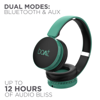 boAt Rockerz 370 On Ear Bluetooth Headphones with mic, Upto 12 Hours Playtime, Cozy Padded Earcups and Bluetooth v5.0(Gregarious Green)