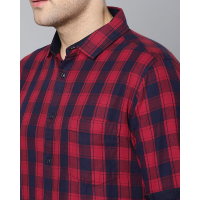 Dennis Lingo Men's Checkered Slim fit Casual Shirt