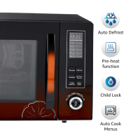 AmazonBasics 30 L Convection Microwave Oven (Black, Defrost, Autocook menu)