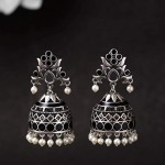 voylla-brass-silver-oxidised-plating-rangabati-pink-embellishments-jhumka-earrings-with-pearl-beads-for-women-and-girls