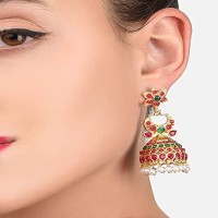 Zaveri Pearls Traditional South Indian Style Jhumki Earring For Women-ZPFK9491