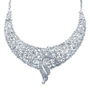 Sukkhi Sleek Rhodium plated AD Stone Necklace Set for Women