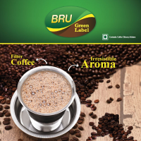 BRU Green Label Filter Coffee Powder 500 g Pouch,