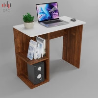 Wood Writing Study Table with Shelf Storage for Home & Office Wooden Study Desk Laptop Table (Matt Finish, Multicolor)