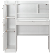 DeckUp Plank Versa Engineered Wood Study Table and Office Desk (White)