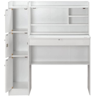 DeckUp Plank Versa Engineered Wood Study Table and Office Desk (White)
