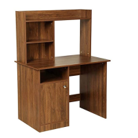 Computer Table,Office Table,Study Table For Students,Office Table For Office Work, Computer Table For Home, Desk With 5 Shelves (Sage-Matte Finish, Columbian Walnut Brown)