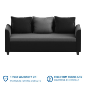 Solimo Rachel 3 Seater Sectional Sofa (Fabric ,Multicolor)